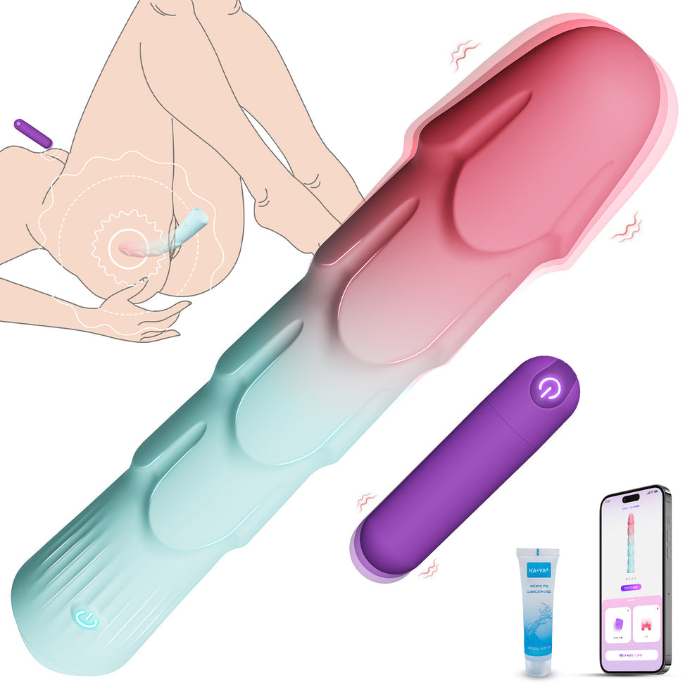 Vibrador Varita Flexible y Bala para Doble Estimulación con APP