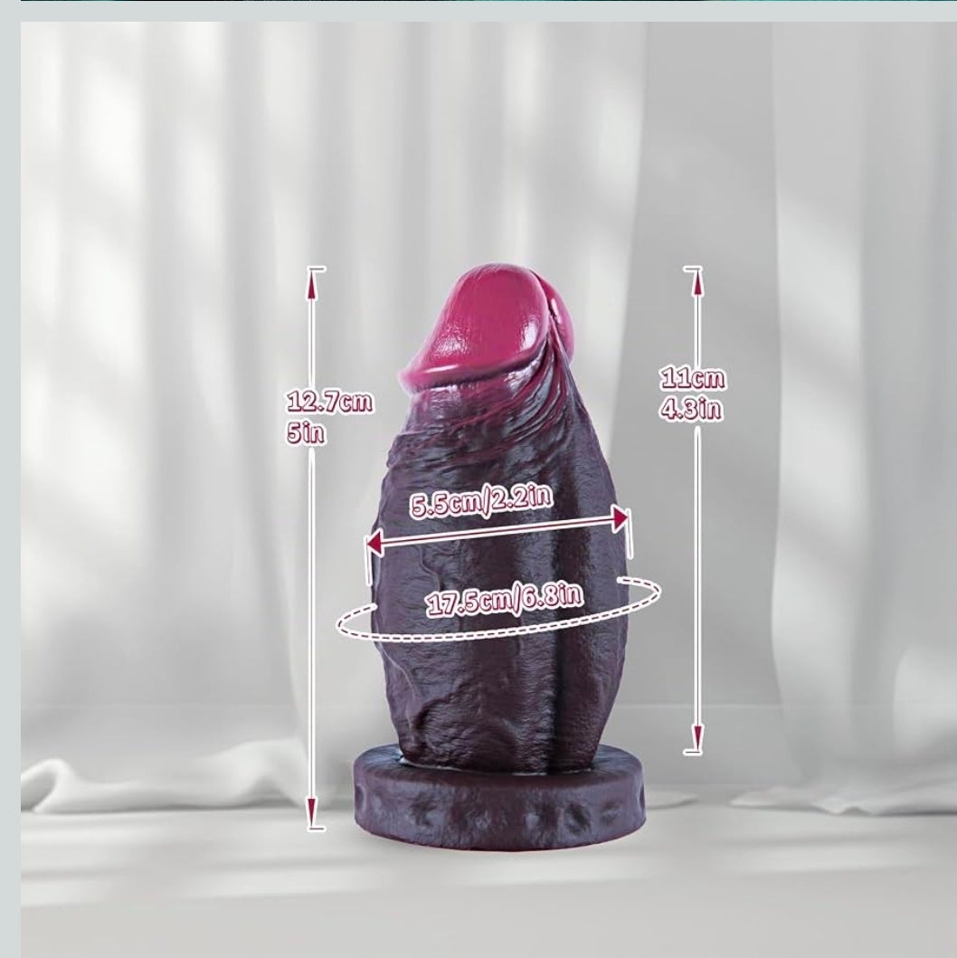 Consolador Pequeño y Grueso de Silicona con Ventosa - 12.7 cm
