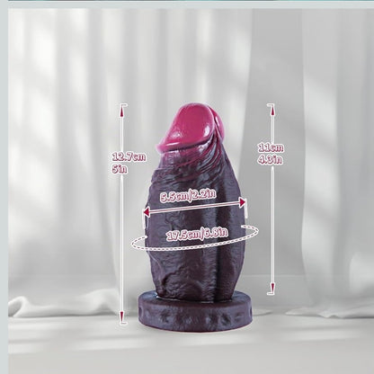Consolador Pequeño y Grueso de Silicona con Ventosa - 12.7 cm