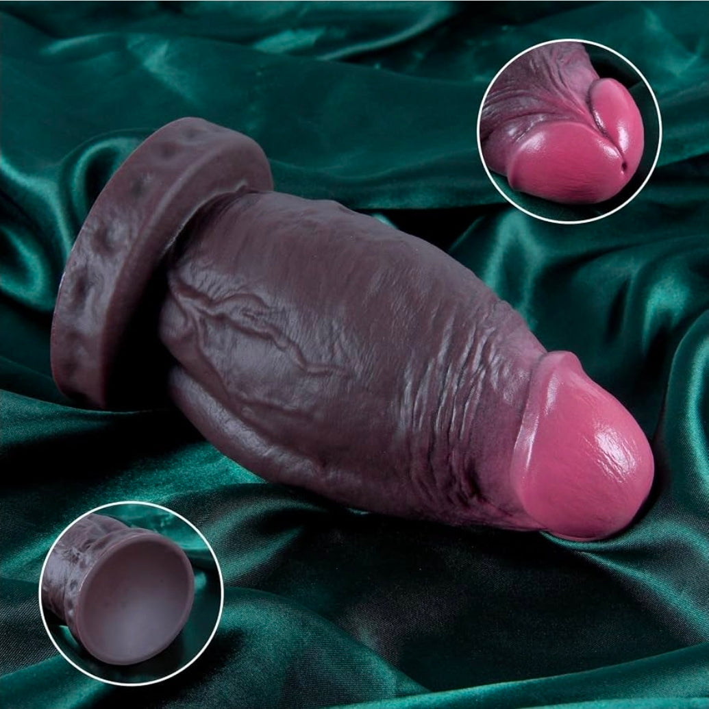 Consolador Pequeño y Grueso de Silicona con Ventosa - 12.7 cm