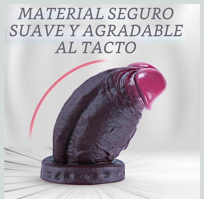 Consolador Pequeño y Grueso de Silicona con Ventosa - 12.7 cm