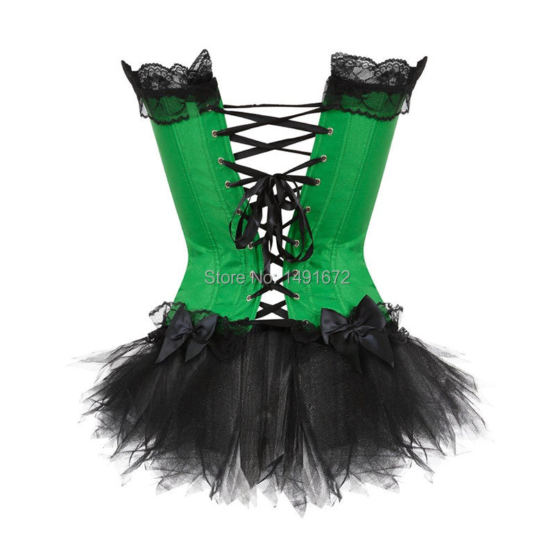 Este corsé con diseño ajustable y falda de tul realza tus curvas con un estilo lujoso y provocador, perfecto para sorprender con elegancia.