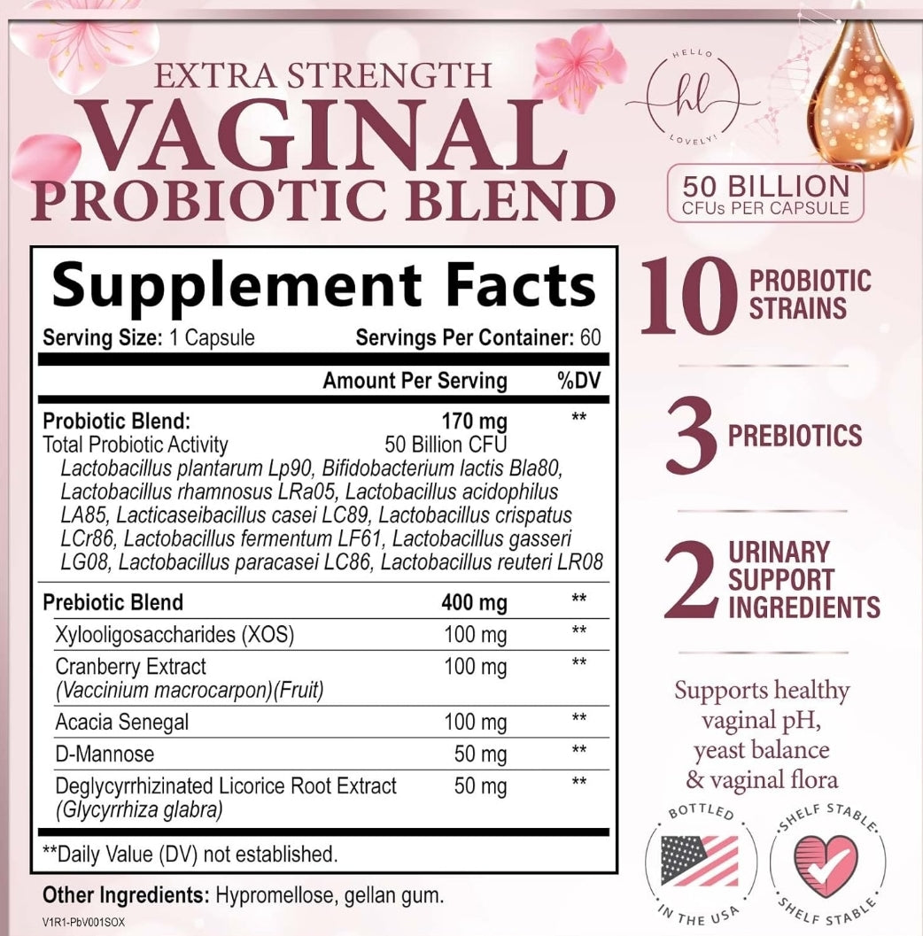 SweetBloom – Probiótico Femenino con Arándano y D-Manosa.