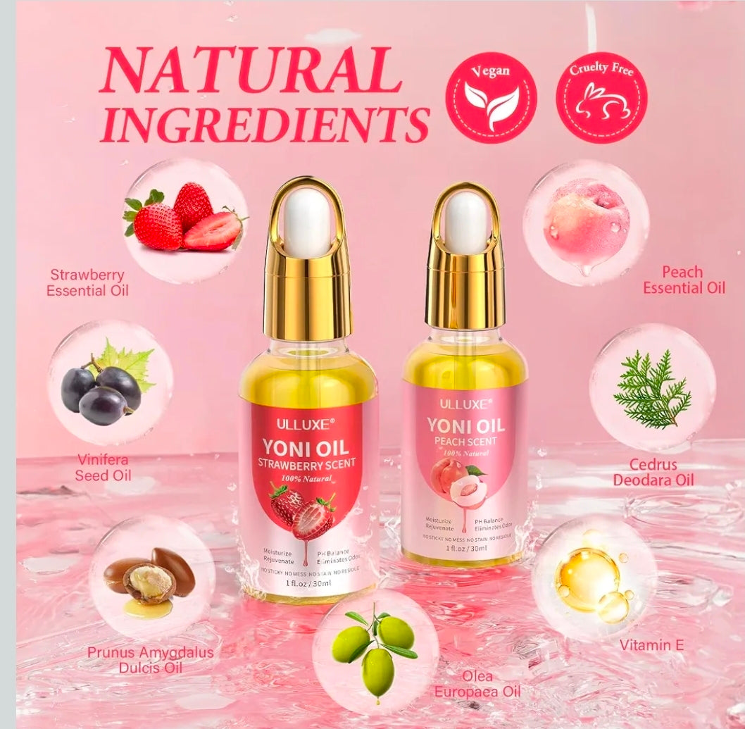 Aceite Intimo Natural Yoni Oil ULLUXE 2 Pack - Fresa y Durazno