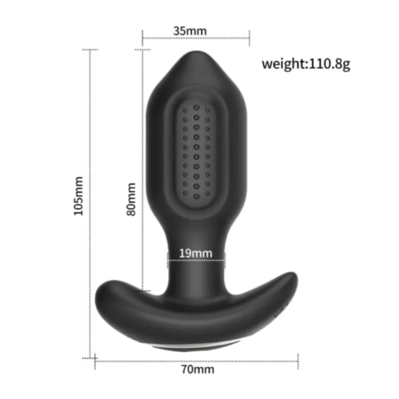PowerPulse Plug – Entrenador Vibratorio de 10 Modos con Control Remoto