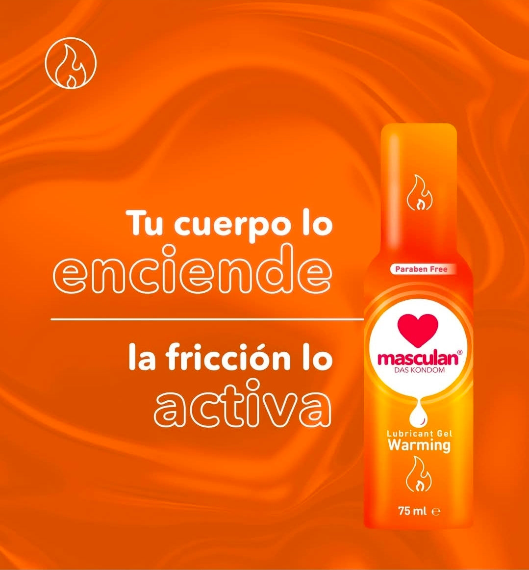 Gel Lubricante Masculan WARMING Efecto Calor 75ml