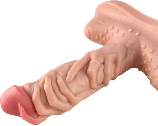 Dildo Consolador Realista con Empuje, Vibración y Calor-  Triple Motor