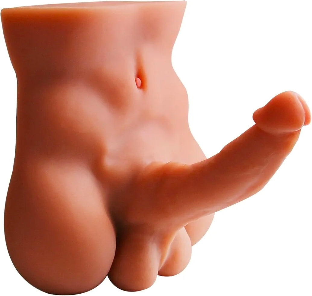 Torso Sex Doll Masculino 2 en 1 con Pene Realista de 19cm
