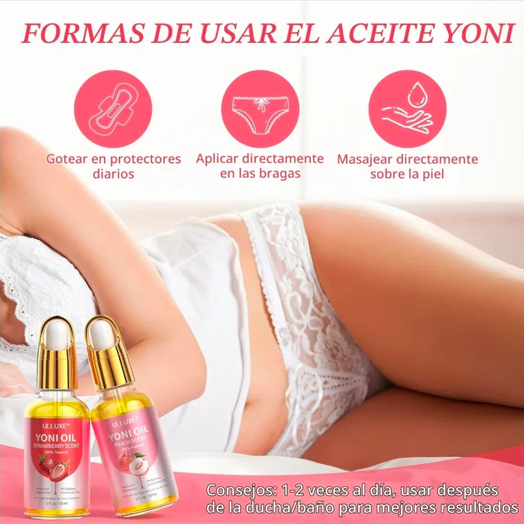 Aceite Intimo Natural Yoni Oil ULLUXE 2 Pack - Fresa y Durazno