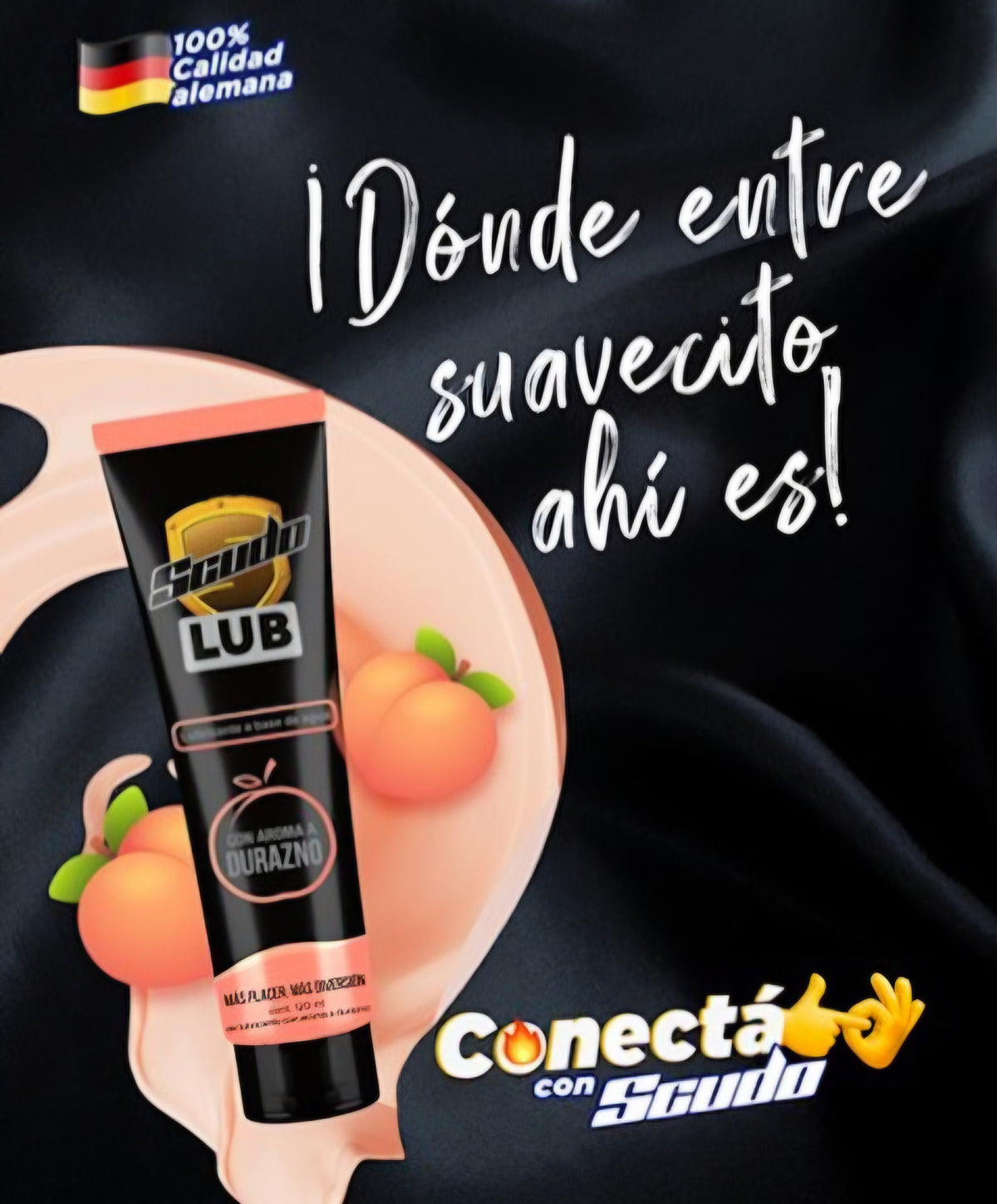 Lubricante Scudo Melocotón / Durazno 120 ml | Base de Agua