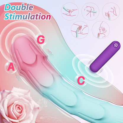 Vibrador Varita Flexible y Bala para Doble Estimulación con APP