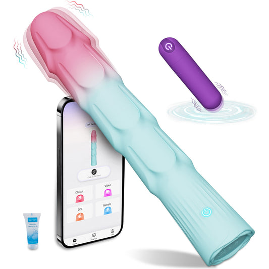 Vibrador Varita Flexible y Bala para Doble Estimulación con APP