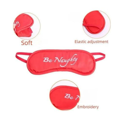 Kit Erótico de Iniciación Rojo | Esposas, Antifaz, Plumas y Dado