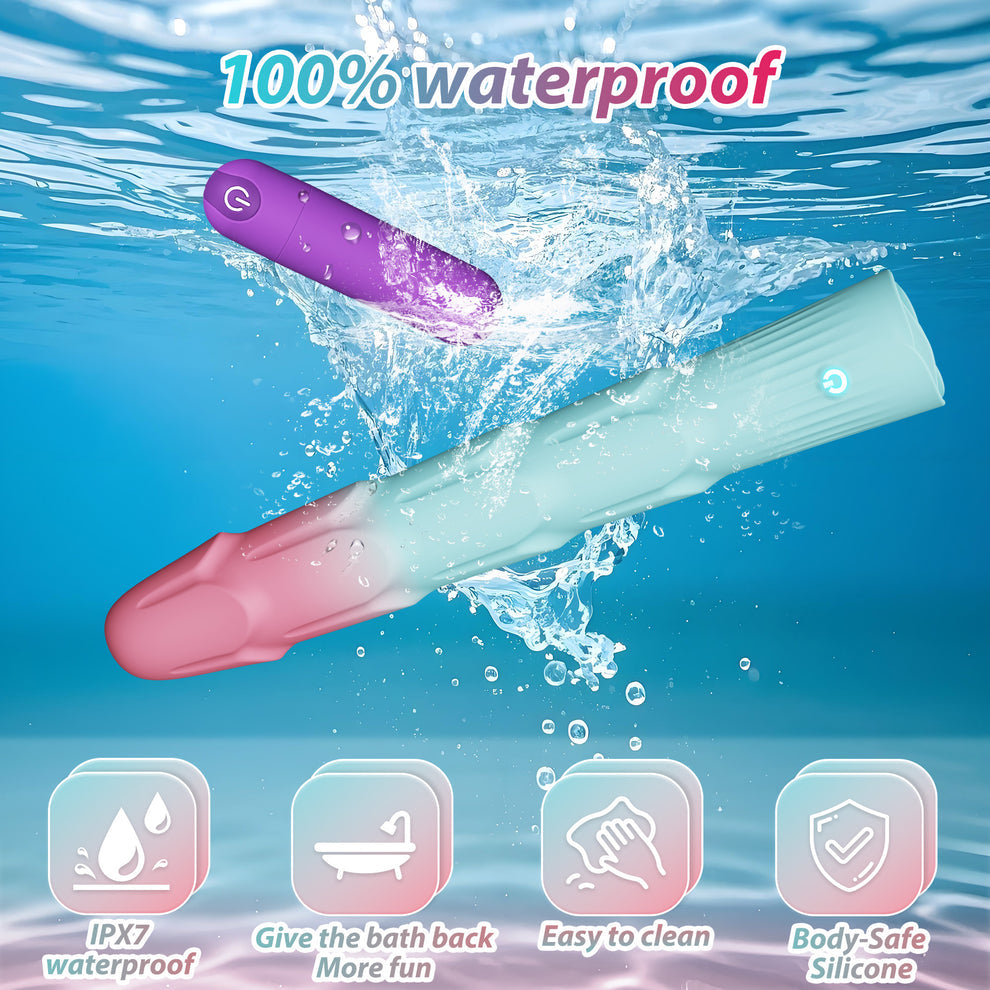 Vibrador Varita Flexible y Bala para Doble Estimulación con APP