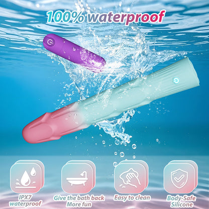 Vibrador Varita Flexible y Bala para Doble Estimulación con APP