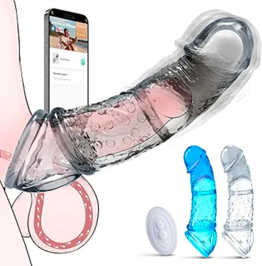 Funda Extensora de Pene Vibratoria Utimi 4 -1 con App