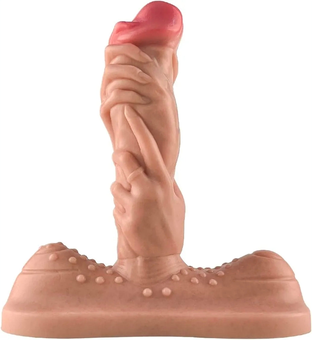 Dildo Consolador Realista con Empuje, Vibración y Calor-  Triple Motor