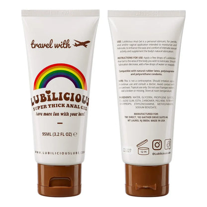 Lubricante a Base de Agua Lubilicious 3.2 oz – Gel Íntimo Suave para Piel Sensible Anal y Vaginal