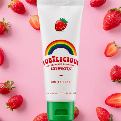 Lubilicious Strawberry – Lubricante Premium de Fresa con Ácido Hialurónico (3.2 oz)