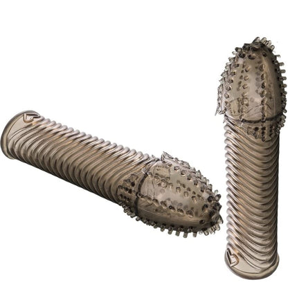 Potencia el volumen y la intensidad de tus relaciones sexuales con esta funda para pene que añade grosor, control y una experiencia más intensa.