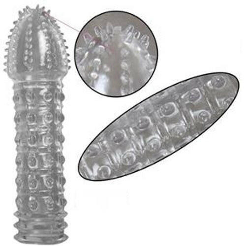 La funda para pene Seductios Sleeve ofrece mayor grosor y longitud, con textura externa que estimula intensamente en cada penetración.